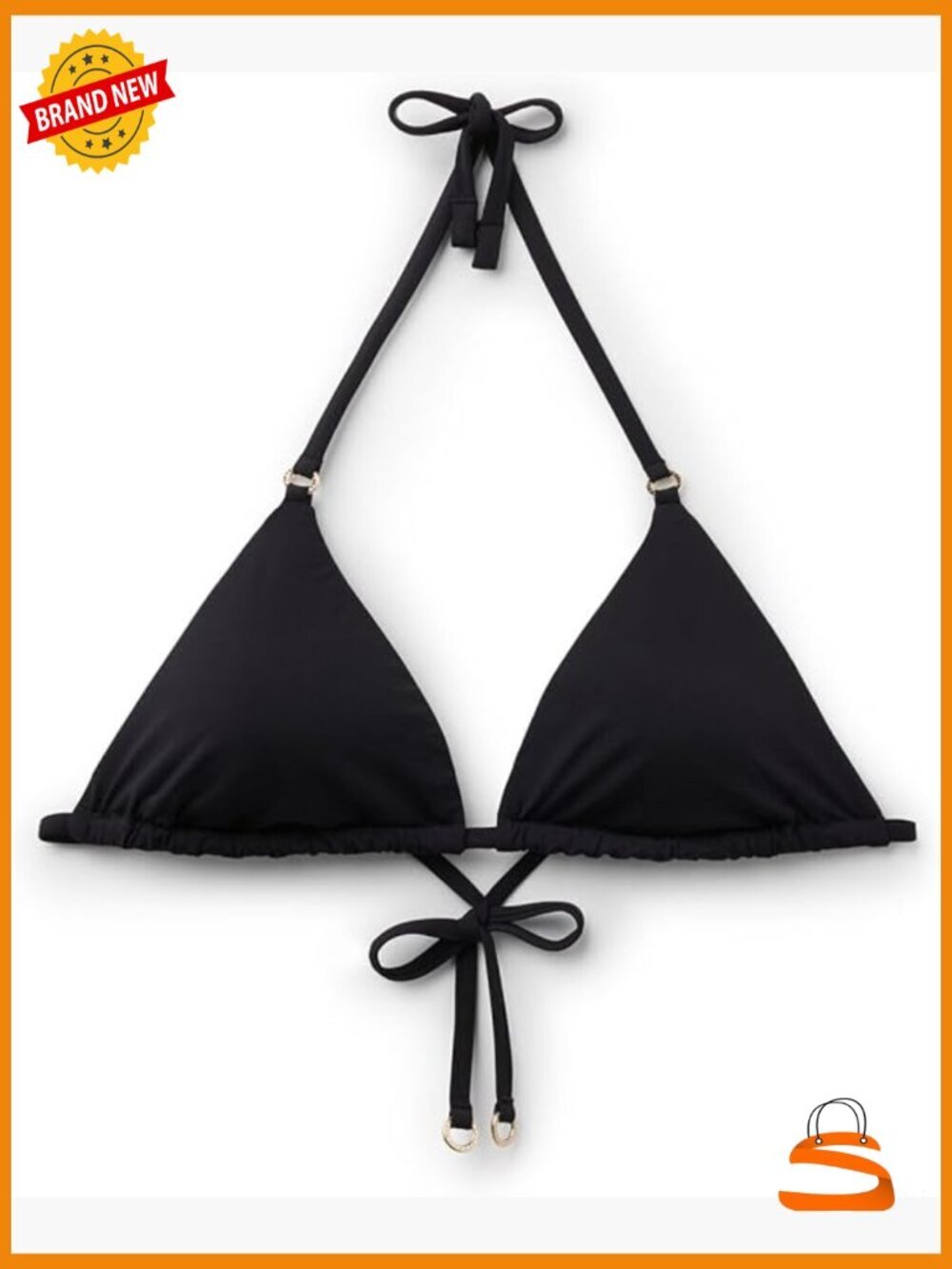 Wireless Triangle Bikini Top with Removable Padding Medium Polyamide